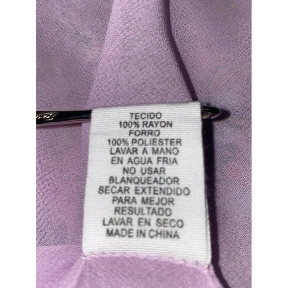 Judith March Sz Medium Light Purple Green Tie Straps Multicolor Mini Dress - Picture 6 of 8